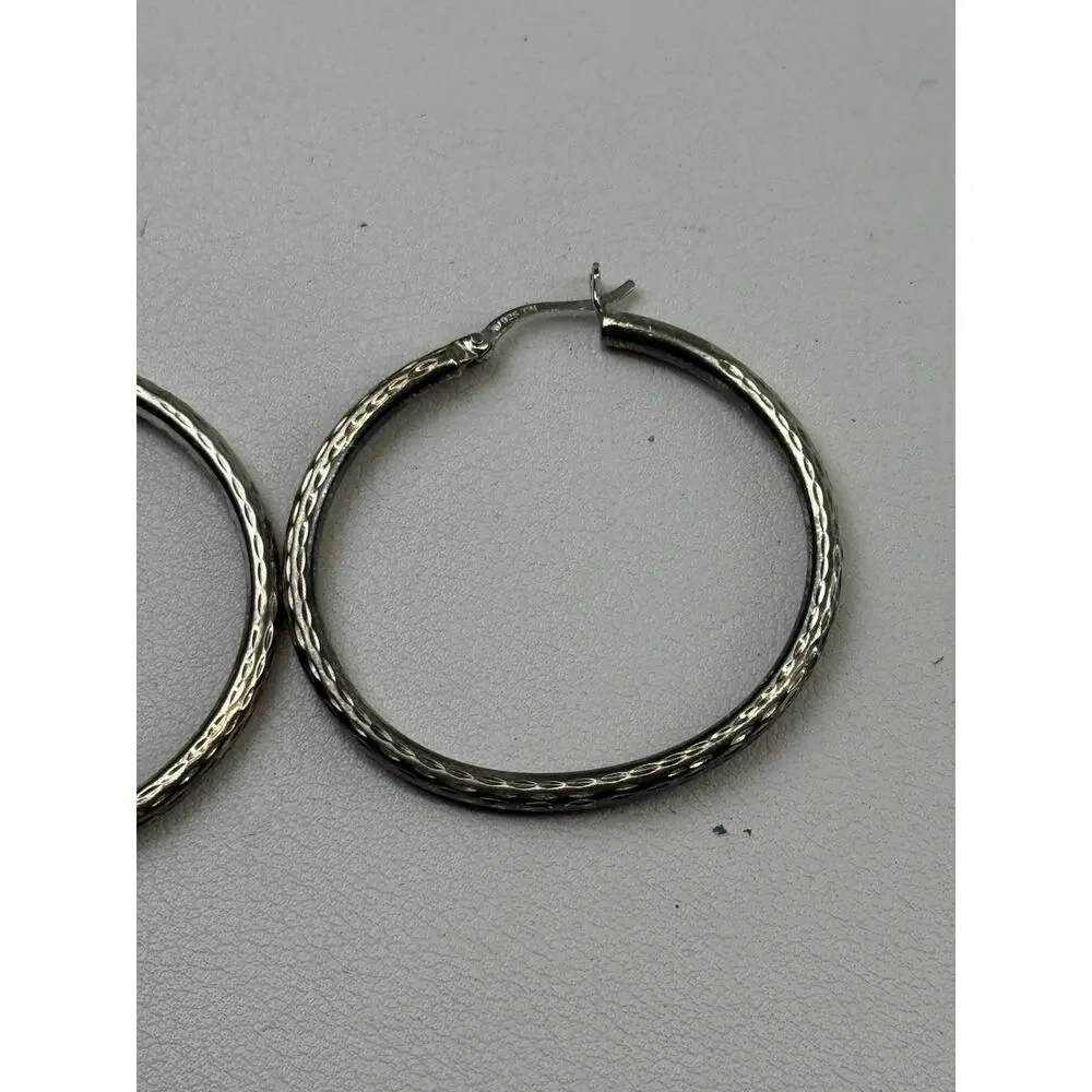 AV TH Sterling Silver Pierced Earrings 1.5